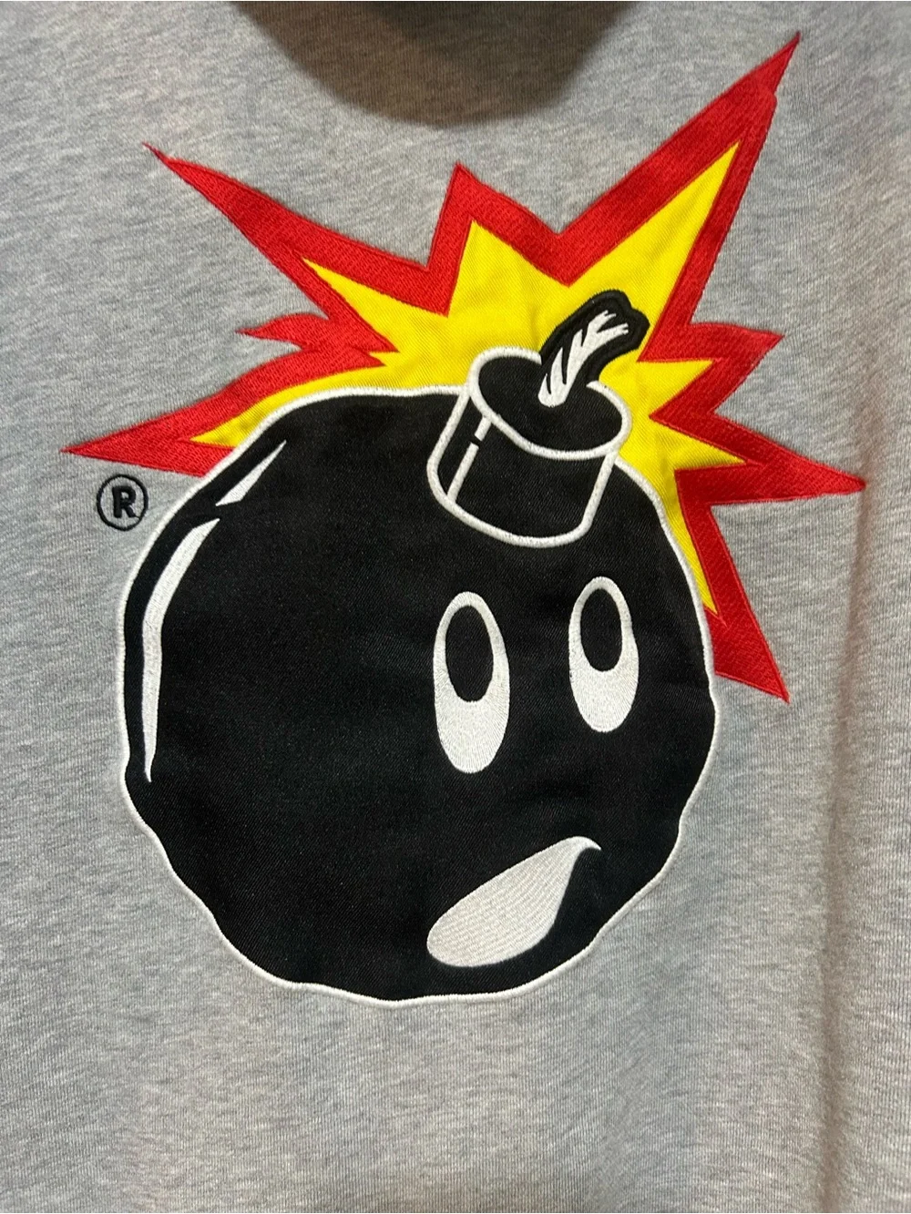 The Hundreds Gray Zip-Up Hoodie with Bomb Graphic